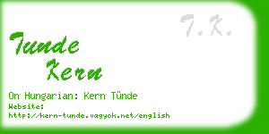 tunde kern business card