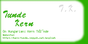 tunde kern business card